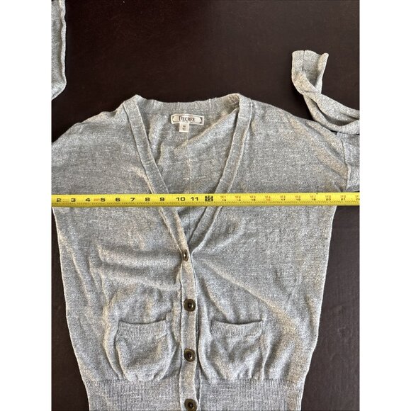 Decree Womens Grey Cardigan Sweater XS V-Neck Button-Up Long Sleeve - Picture 7 of 9